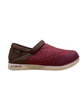 L.L.Bean Men’s Burgundy & Brown Quilted Waterproof Slip-On Shoes Size 12M